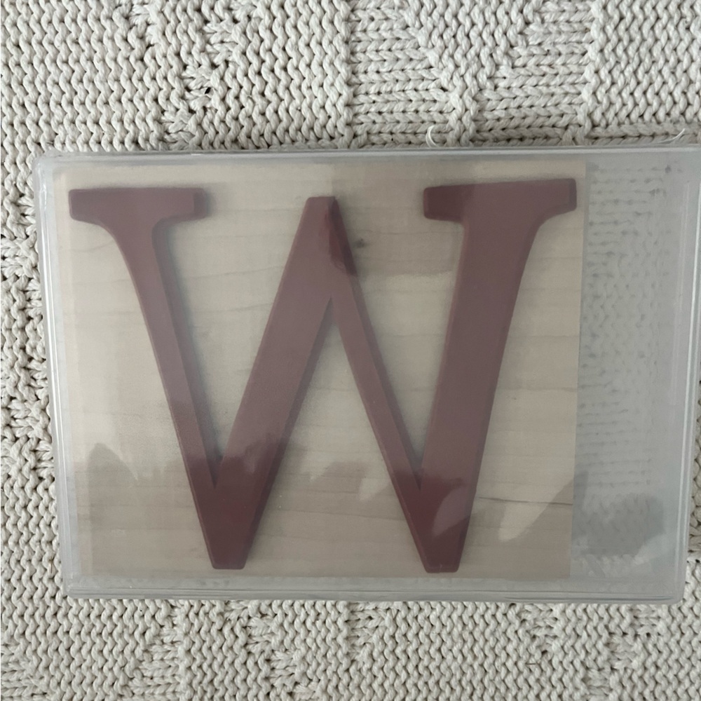 🇺🇸 Monogram Rubber Stamp – Letter “M” or “W” – 4.5” x 5.5”